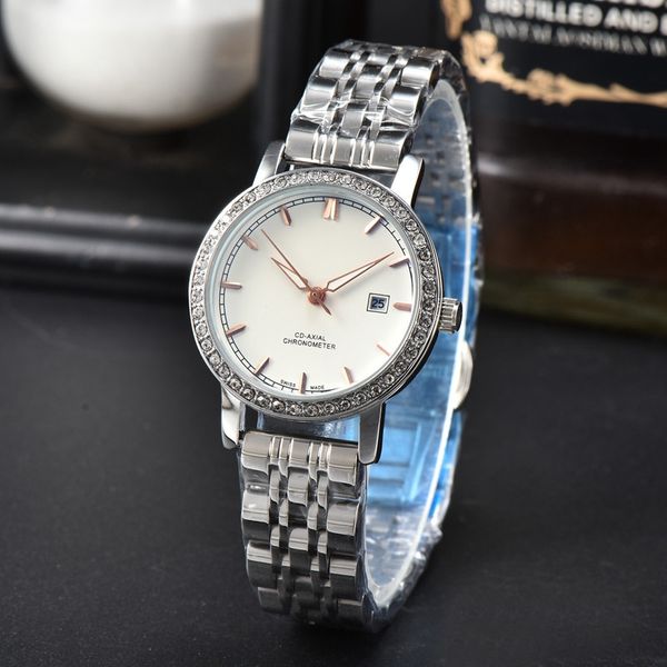 

wristwatches for women 2023 new womens watches three stitches quartz watch luxury brand designer clock steel belt fashion omeg montre de lux, Slivery;brown