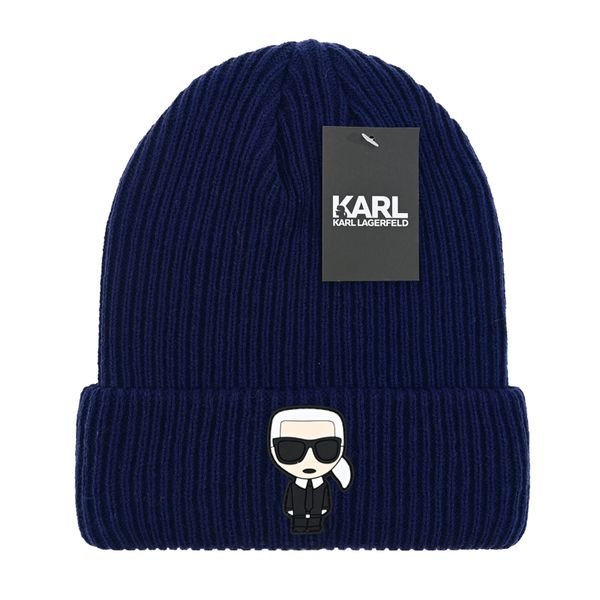 

karllagerfeld cold hat big head versatile ins sporty lazy style one piece high end designer fashionable official american woolen hat, Blue;gray