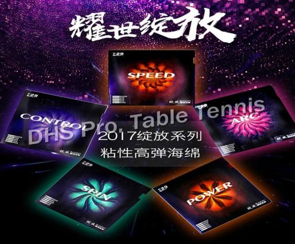 

new 729 bloom series table tennis rubber with sponge speed arc power control spin for ping pong paddle 2012258545273
