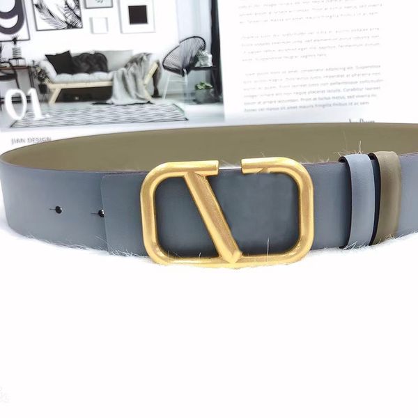 

genuine leather belt for women designer fashion reversible woman belts width 4cm gold buckle size 90cm-110cm casual black bottom brown real, Black;brown