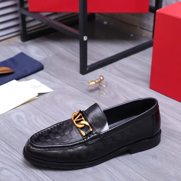 

2023 mens party wedding business dress shoes designer casual loafersmen brand genuine leather fashion oxford shoes size 38-44, Black