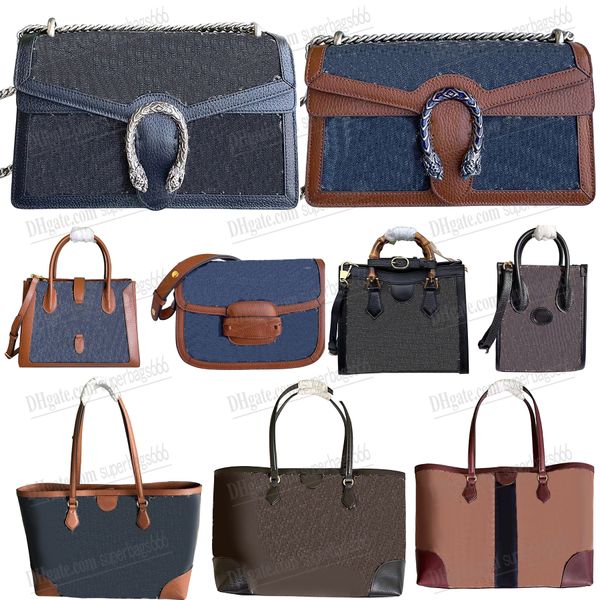 

genuine leather shoulder bag women denims single tote flap crossbody bags ophidia luxury designer womans jumbo g fashion handbag