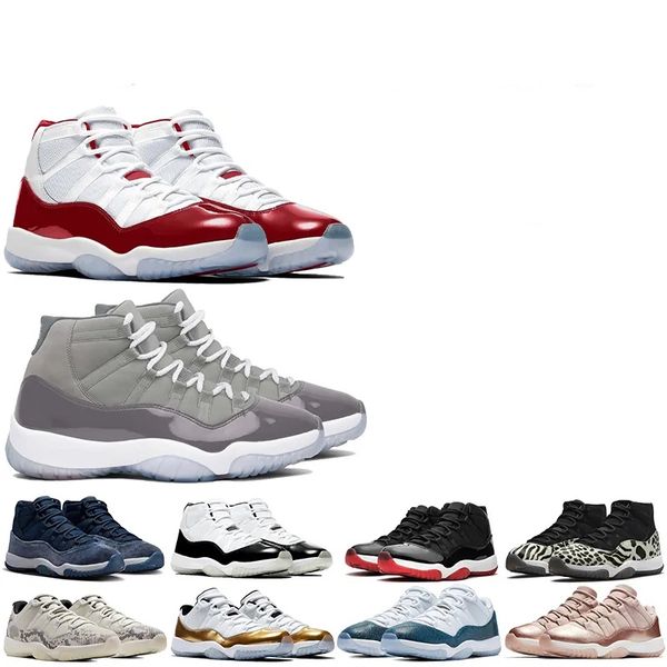 

2023 men sneakers jumpman 11 11s basketball shoes designer cherry cool grey midnight navy velvet dmp animal instinct concord 45 25th anniver