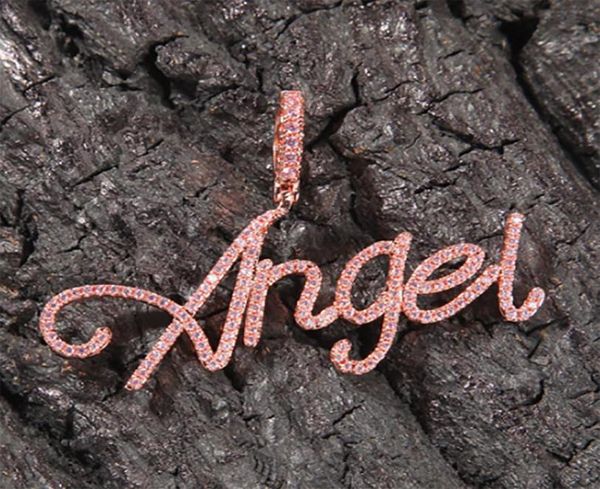 

custom name a z micro retro style letters pendant necklace for men women gifts cubic zirconia necklace hip hop jewelry8869573, Silver