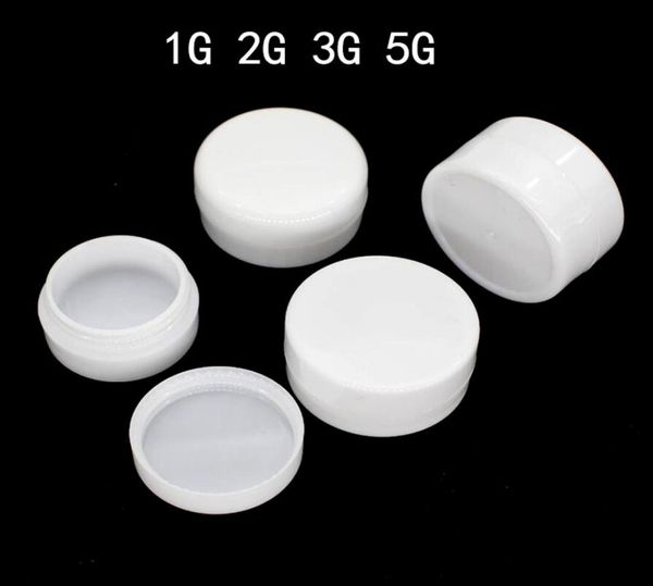 

100 x 1g 2g 3g 5g mini white plastic empty jar pot travel cosmetic sample makeup face cream containers nail art organizer home8292711