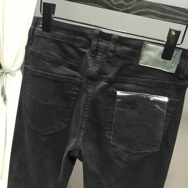 

plaid slim summer jean light weight 2022 new style diesel famous brand men's washed designer jeans stretch denim skinny jeans264t, Blue