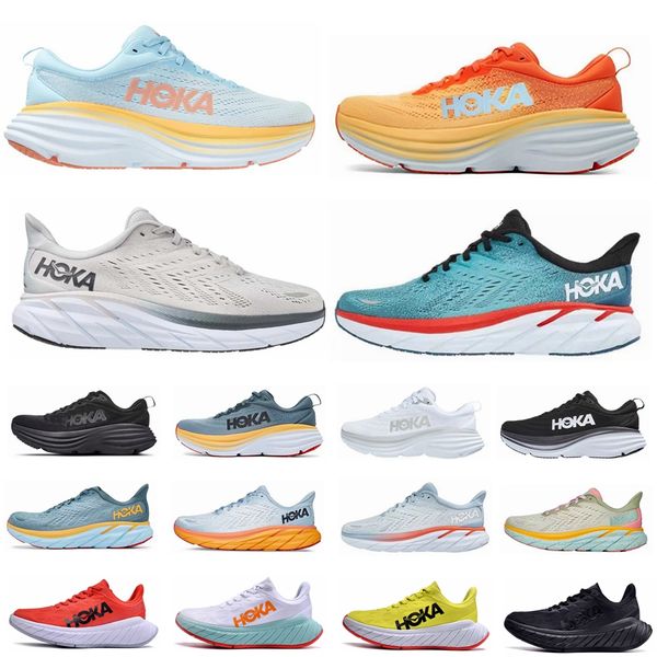 

hoka shoes bondi 8 running sneakers hokas clifton 8 9 carbon x2 kawana sports runner absorb shock cloud mesh profly trainers designer shoe