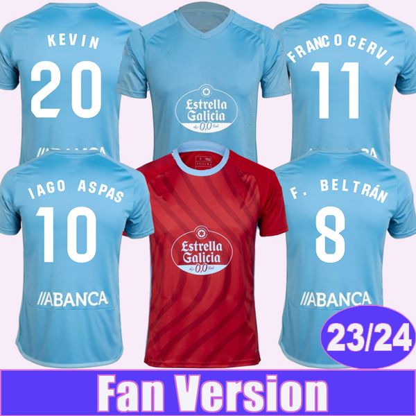 

2023 24 f. beltran mens soccer jerseys lago aspas franco cervi c. perez tapia aidoo kevin home away red football shirt short sleeve sleeve u, Black;yellow