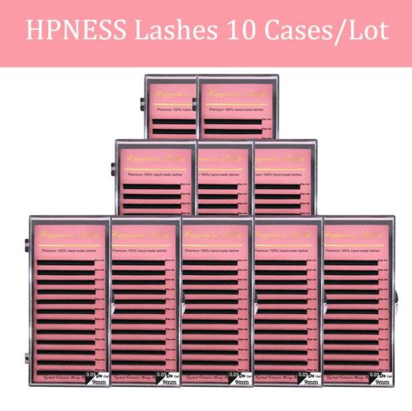 

hpness 10 trayslot eye lashes soft korea silk volume eyelash extension classic lashes for eyelash salon6649390