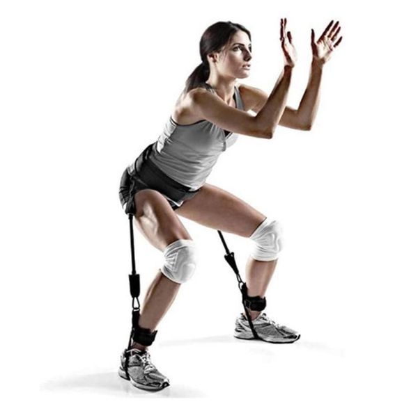

accessories fitness bounce trainer pull rope basketball football running jump resistance band leg strength agility train belt6949320