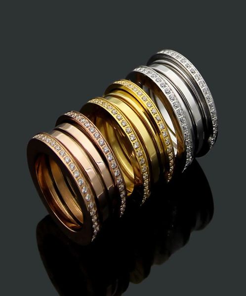 

extravagant style women designer ring titanium steel b letter spring set with diamonds couple rings fashion jewelry9859004, Silver