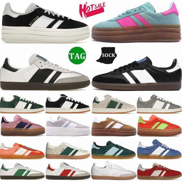 

2023 designer og casual shoes gazelle bold indoor campus 00s men women suede low leather trainers cloud white black dark green luxury outdoo