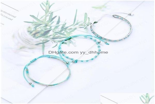 

charm bracelets bohemian handmade woven beads bracelet set fashion crystal bracelets bangle for women charm jewelry gift drop deli4790252, Golden;silver