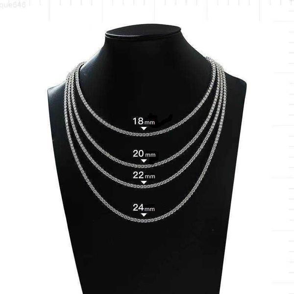 

thriving gem classic four prong 3mm 4mm 5mm 925 silver plated 18k gold plated d color moissanite tennis chain