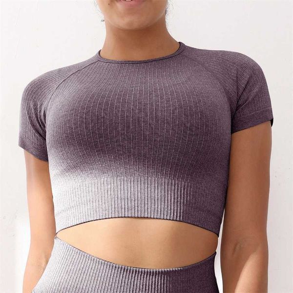 

lul-v039 yoga women's sportswear running t-shirt short sleeve sculpting tank fitness wear yoga outfit please check the size chart to bu