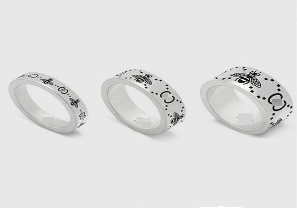 

2023 jewelry new sterling silver classic double bee for men and women same style couple ring3727850