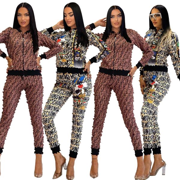 

designer tracksuit women knitting track suit jackets and trousers long sleeve sweater casual sweat pants two piece set hoodies pants clothin, Gray