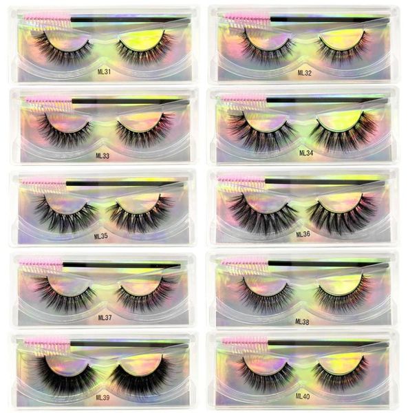 

false eyelashes 3d mink lashes fluffy natural make up extension bulk whole eyelash brush8175007