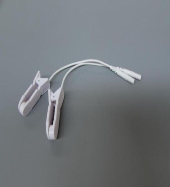 

10pcs 20mm pin breast nipple ear pain relief clip tens electrode lead wire connecting cable for tens 300 massagers earclips9082558