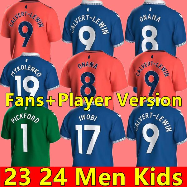 

2023 2024 soccer jerseys james richarlison keane davies digne uniforms kids kits set socks full sets s-2xl 23 24 evertons football shirts th, Black;yellow