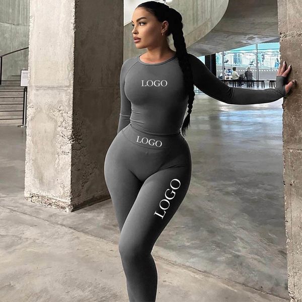 

womens two piece pants custom fashion long sleeved slim fit high elasticity sports yoga set cycling 230818, White