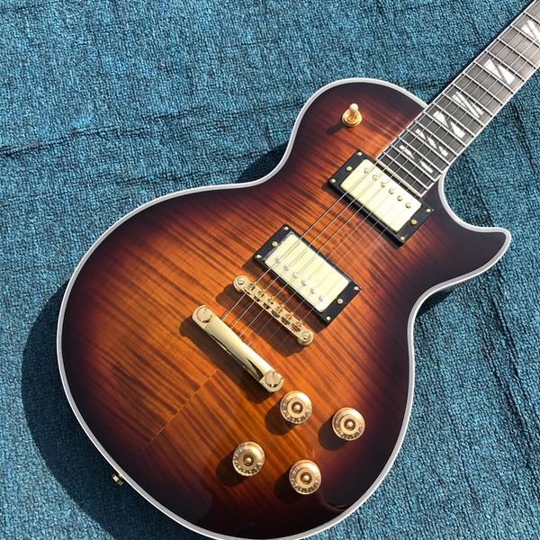 

flame plate and rear electric guitar, double convex, jacaranda wood fingerboard