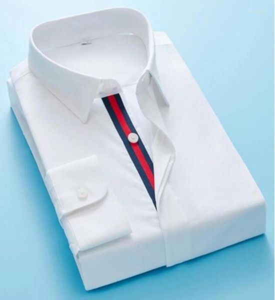 

men039s casual shirts 2023 brand clothing bee embroidery formal business slim shirt button long sleeve shirtsmale7571091, White;black