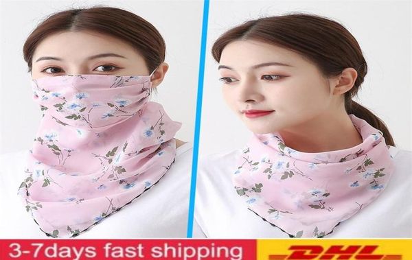 

us stock fashion printed sunsn masks outdoor cycling neck mask summer chiffon face cover driving scarf head wrap bandanas fy61344651107, Blue;black
