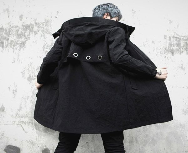 

trench coat with men039s fashion casual highhip trenchcoat for men raincoat spring autumn long coat for mxl7889059, Tan;black