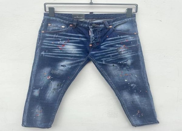 

classic printed embroidery designer mens jeans motorcycle hole luxury denim men039s fashion street wear men designer pants3918810, Blue