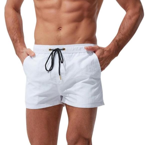 

beach shorts men trunk summer short pants solid breathable quick dry swim surfing thigh plus size men039s3408505, White;black