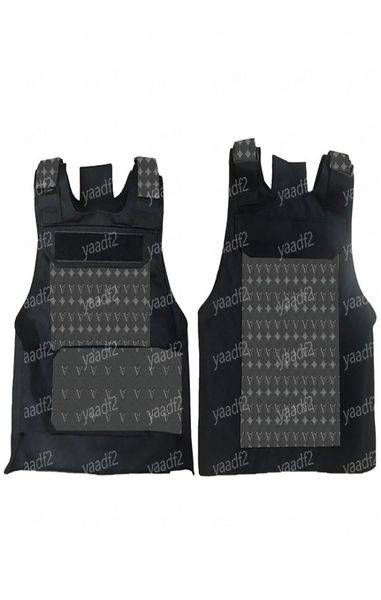 

flower letter plate carrier vests womens mens adjustable leather body armor trendy outdoor street style protective tactical vest3164867, Black;green