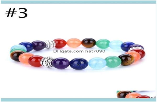 

jewelry100percent all natural stone lava tiger eye beads 7 chakra bracelet for women men yoga buddha player bracelets beaded stra8094510, Black