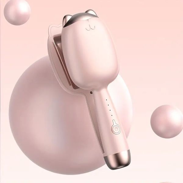 

32mm egg rolls hair curling stick water ripple hair curling iron cartoon design hair curling iron, Black