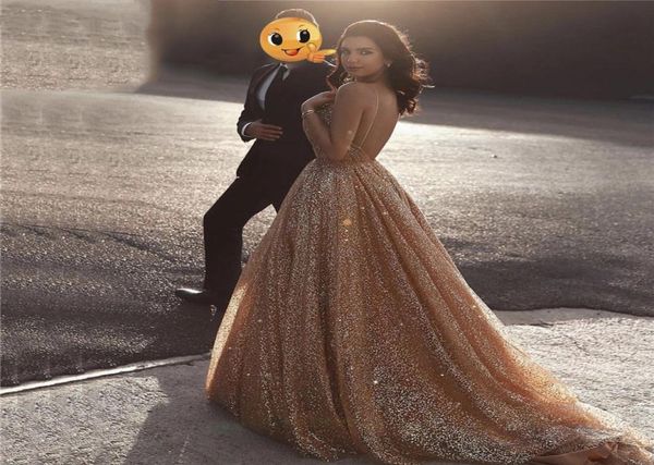 

champagne gold 2021 prom dresses a line glitter princess formal evening gowns spaghetti straps floor length sequins party dress ve3637970, Black;red