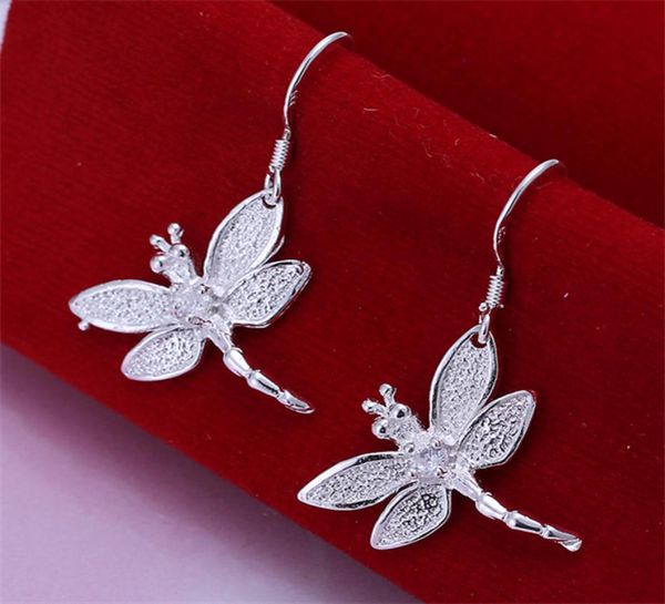 

women039s sterling silver plated stone dragonfly charm earrings gsse009 fashion 925 silver plate earring jewelry gift1279069, Golden