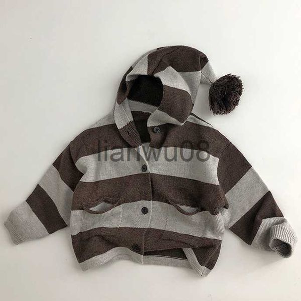 

pullover 6m6t toddler cardigan kids clothes baby girl stripe long sleeve boys coat cotton hoodie korean style fall infant girls sweaters x08, Blue