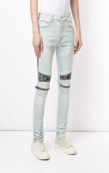 

aluxury solid classic style fashion mens jeans arrival biker washed jeans distressed washed jeans zebra stripes us uk 1738768, Blue