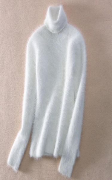 

turtleneck women sweater 2021 autumn winter white mohair pullover sweter female pull femme hiver streetwear jumper sweatera women2998073, White;black