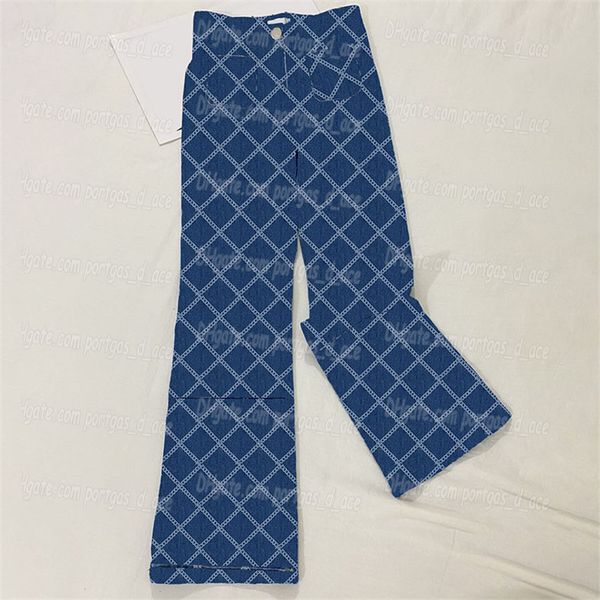 

luxury women jeans letters woman denim pants black blue jean trousers