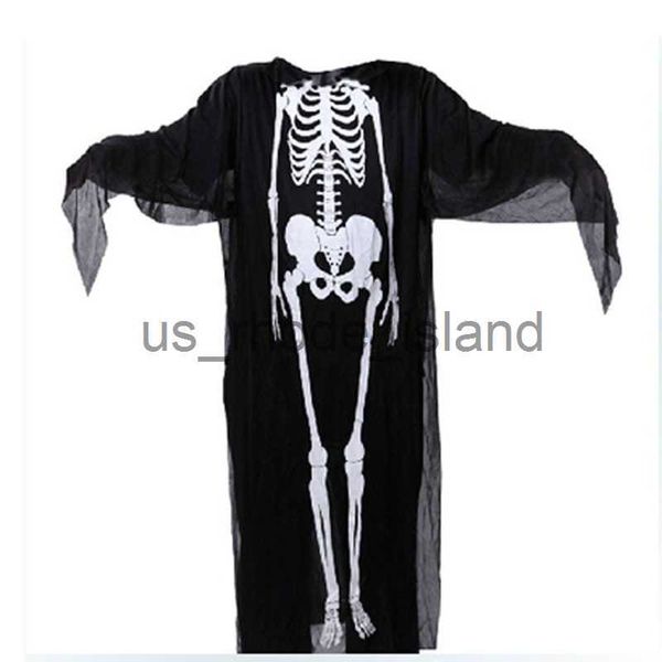 

cosplay halloween adults kids cosplay ghost robes skeleton printed masquerade scary costumes cloak carnival party clothes stage wear x0818, Blue