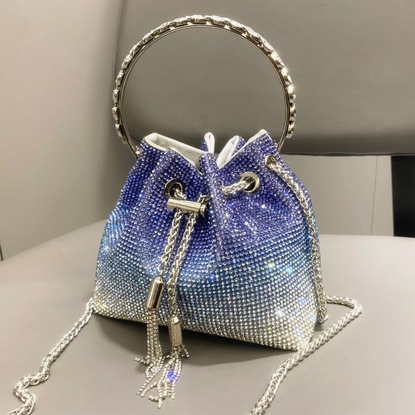 

evening bags handle s clutch bag purses and handbag luxury designer shoulder bags shiny crystal clutch purse bucket bag 230816