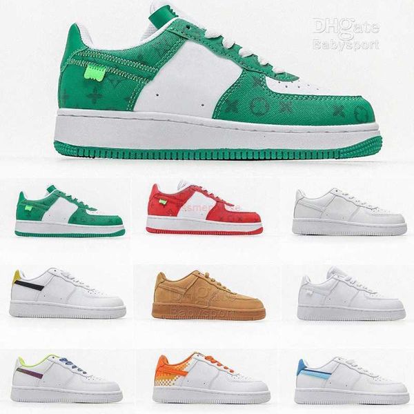 

designer forse 1 kids shoes af1s 111 boys girls sneakers outdoor trainers toddlers shadow designer athletic fashion pale ivory washed coral, Black