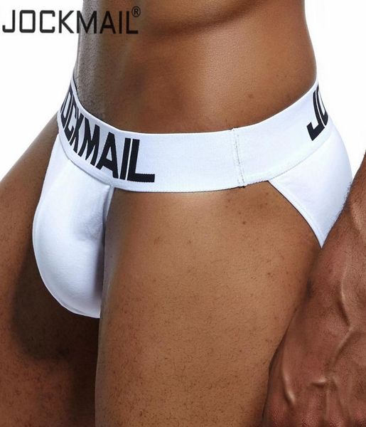 

2020ss jockmail men underwear briefs men slip calsoncillos string homme jockstraps homens gay men underwear penis cotton whit5252145, Black;white
