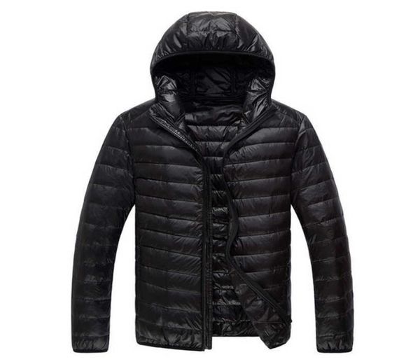

new warm men039s light down jacket men fashion hooded coat short lightweight youth slim fit coat down jackets padded outwear bl5833966, Black