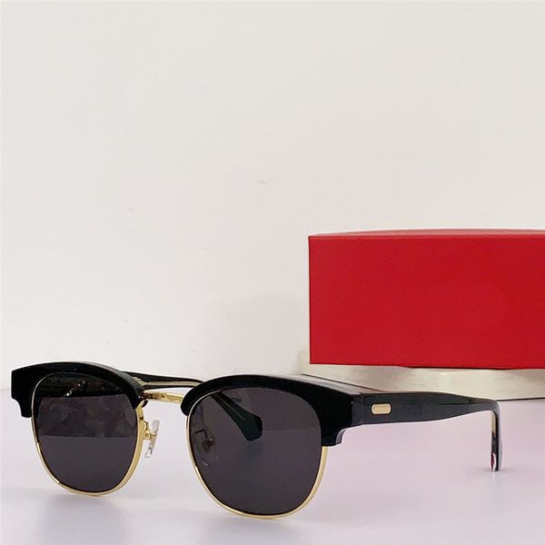 

new fashion design round-shape cat eye sunglasses 0366 metal and acetate frame simple and popular style outdoor uv400 protection glasses, White;black