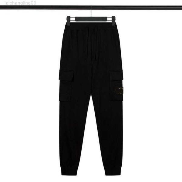 

men's y2k cargo pants stones island harajuku hip hop print multi pocket overalls punk rock wide leg oversized nj5z, Black