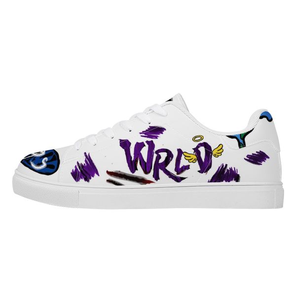 

classic mandarin duck two-tone trend letter versatile casual shoes low cut shoes