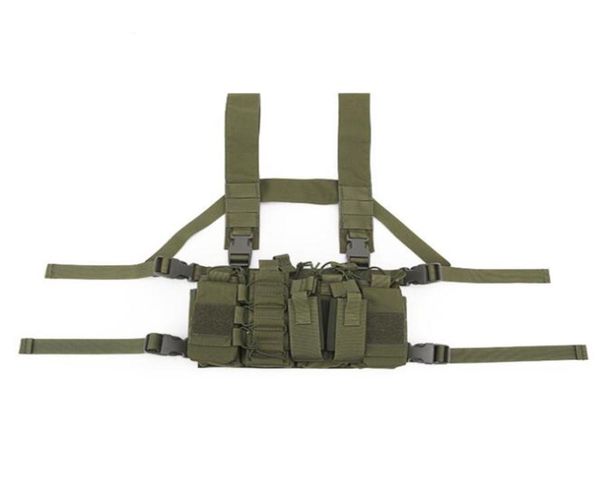 

outdoor tactical multicam black vest chest rig carrier vest mag pouches ak ar m4 hunting suspender shoulder molle magazine vest3826510, Black;green