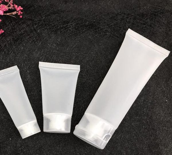 

100 x 15ml 30ml 50ml frosted soft tubes bottles 100ml empty facial cleanser hand foot care cream cosmetic containers7980485